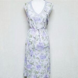 𝅺VINTAGE 80s Norton Studio Linen Lace Purple Dress